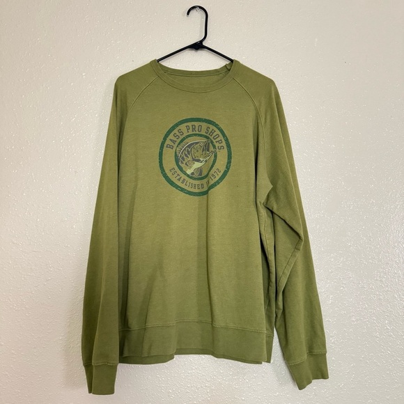 Bass Pro Shops Green Big Logo Sweatshirt - Picture 1 of 5